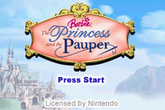 Barbie - The Princess and the Pauper Title Screen